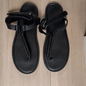 H&M Black leather Women's Sandals size 10
